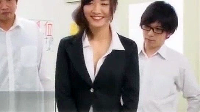 Asian Teacher's Cum Play with Small Tits & Blowjob