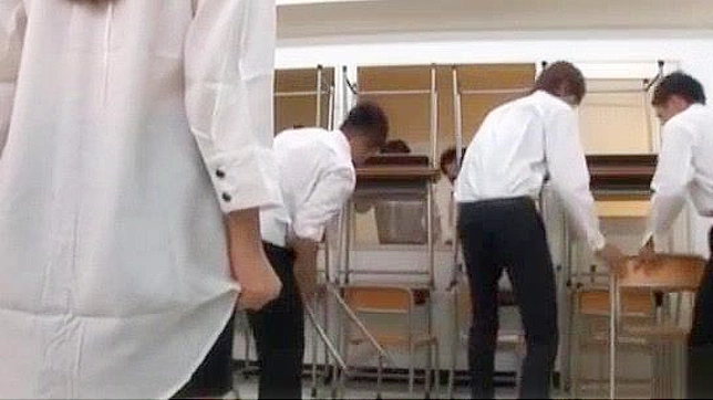 Japanese Teacher's Wild Group Sex with Dildos and Blowjobs