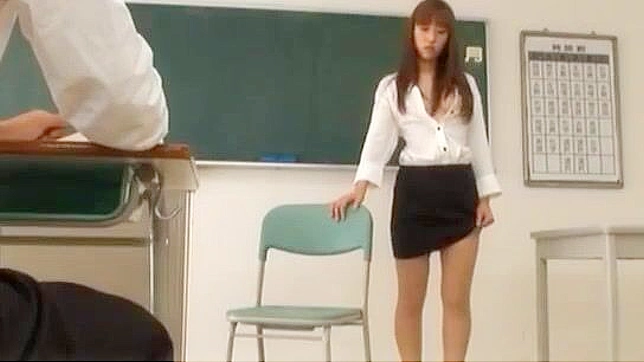 Japanese Teacher's Wild Group Sex with Dildos and Blowjobs