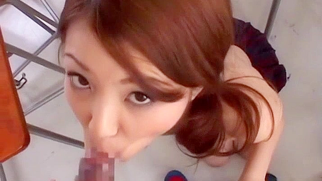 Japanese Teacher's Blowjob & Doggy Style with Small Titted Teen