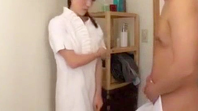 Asian College Teacher Gives Massage with Big Tits and Cock