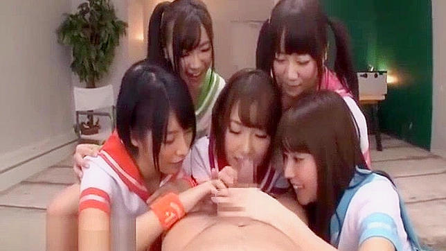 Japanese Teen College Girls' Blowjob and Handjob Pov with Provocative Teacher