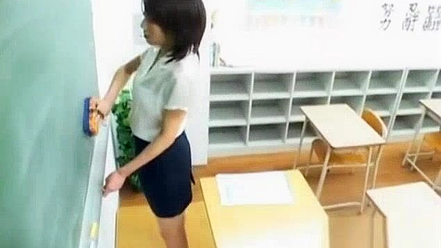 Teacher's Petty Pussy Party with Small Titted Asian Students