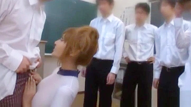 Japanese Teacher's Naughty Fetish Blowjob with Hairy Interracial Hardcore