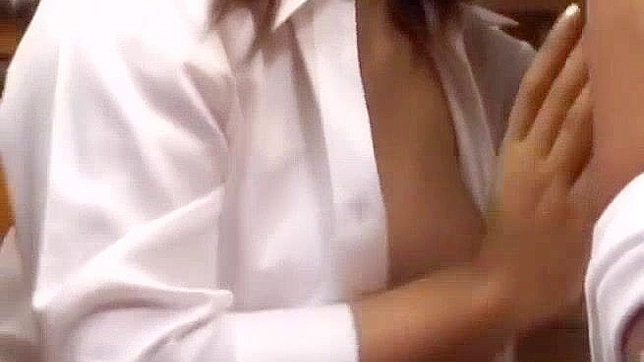Japanese Office Babe Eri Gives Hot Handjob & Blowjob w/ Big Tits