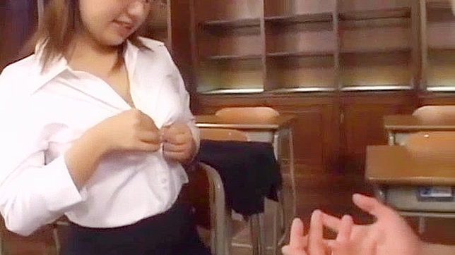 Japanese Office Babe Eri Gives Hot Handjob & Blowjob w/ Big Tits