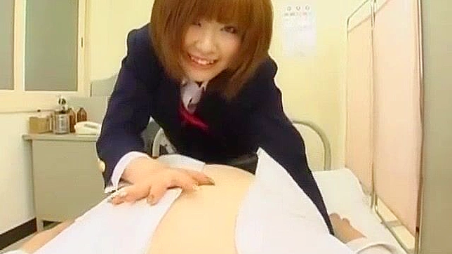 Japanese College Lesbians' Public Blowjob & Fingering in Stockings with Dildos and Swallow