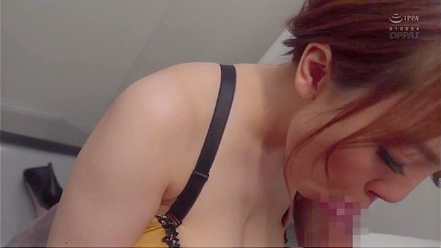 Hitomi Tanaka gives head to a stranger on the toilet, then invites him back to her place for more!