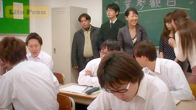 Shy Japanese Teacher Hitomi Tanaka has threesome with two lucky students