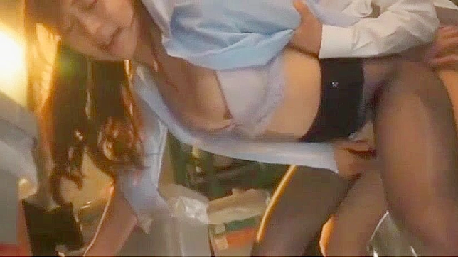Japanese Office Lady's Defenseless Blowjob and Doggy Style Cream Pie Orgasm