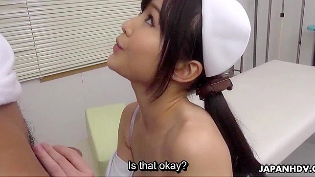 Japanese Nurse Megumi Shino in Deep Throat Fetish Action