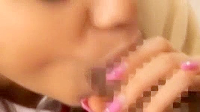 Japanese Teen Schoolgirl Blows Cock, Gets Facial and Handjob