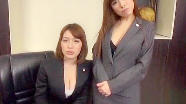 日本のポルノビデオ - 淫らな3Pとザーメン＆おっぱいファック