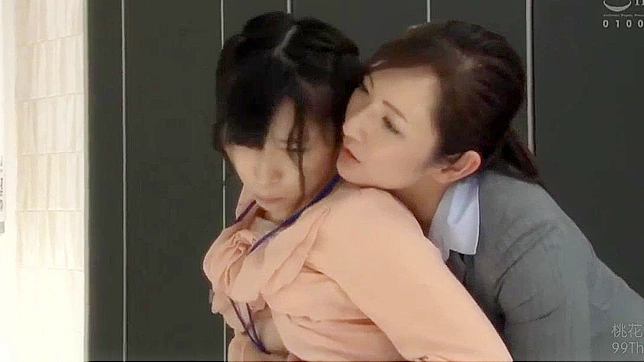 Strapped On & Ready to Fuck! Japanese Office Lesbians in HD