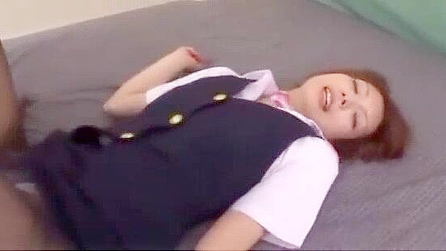 Japanese Teen Office Lady in Stockings Gets Bukkake