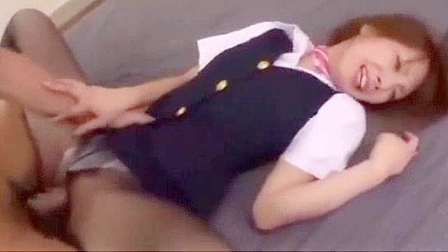 Japanese Teen Office Lady in Stockings Gets Bukkake