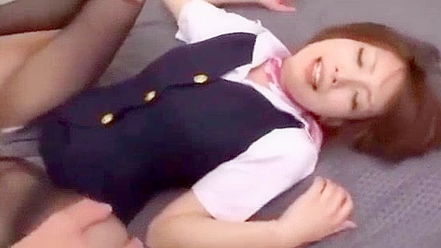 Japanese Teen Office Lady in Stockings Gets Bukkake