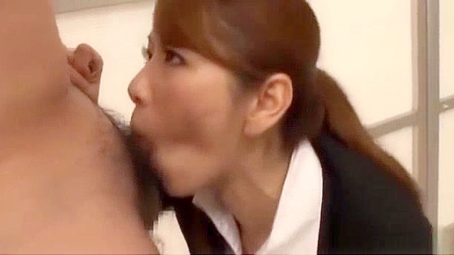 Mature Office Lady Chisato Shohnda's Blowjob Skills with Cumshot in Japanese Porn