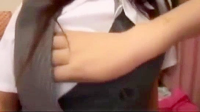 Japanese Office Lesbians' Big Nipple Playtime