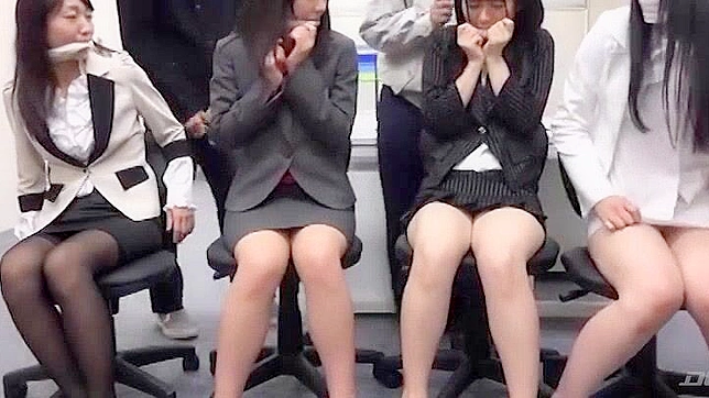 Uncensored Group Sex with Japanese Office Ladies in Stockings and Bandages