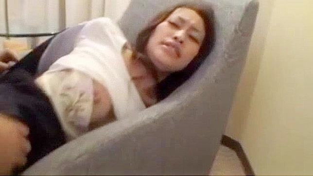 Japanese MILF Yuu Kanda in Black Stockings Sucks & Fucks Hard with Dildos, Cums in Blowjob