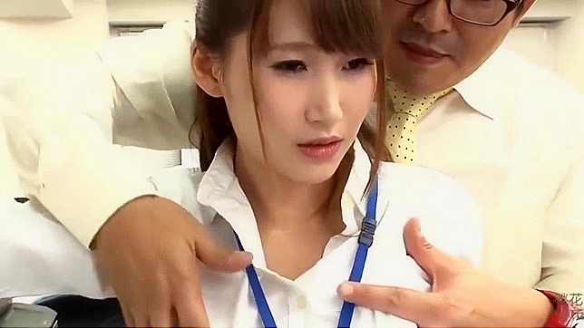 Japanese Public Threesome with Uncensored  Anal and Deepthroat in the Office