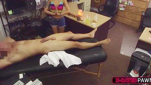 Uncensored POV with Big Brunette Office Lady in Japanese Massage Parlor