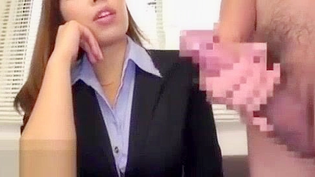 Boss's Cougar Secretary Dominates New Employee with Big Tits & Fetishes