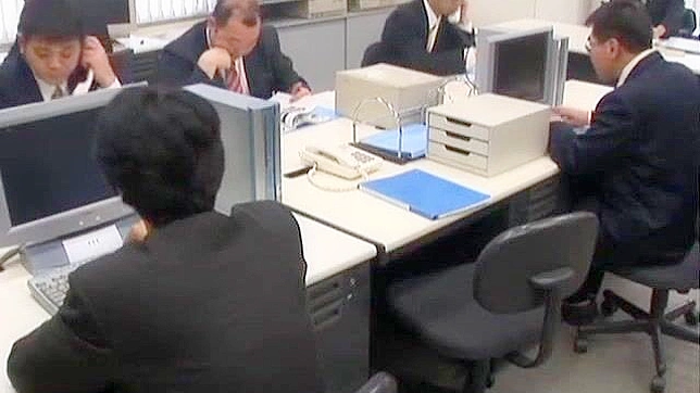 Japanese Office Lady's Wild Gangbang with Foot Fetish and Cream Pie