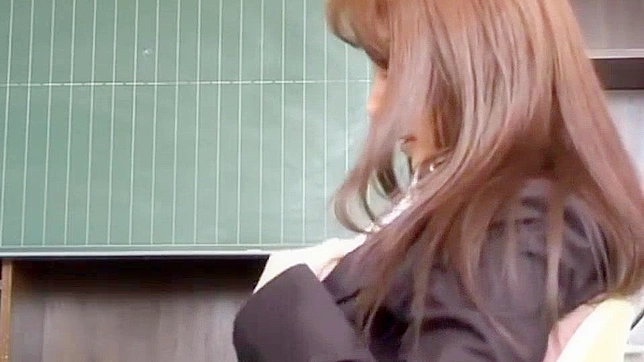 Japanese MILF Office Lady Masturbates with Big Tits and Butt in HD Solo