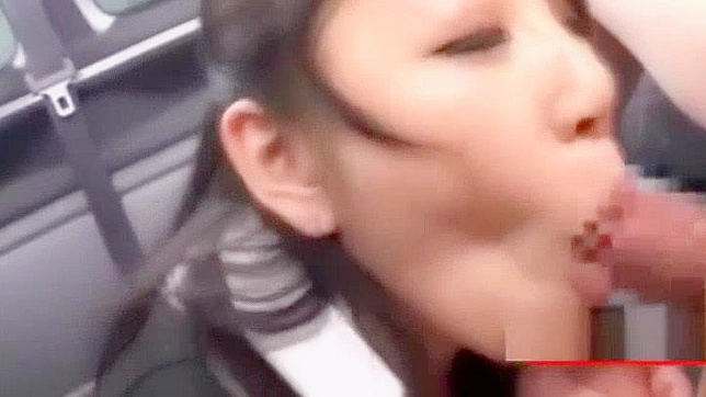 Japanese Office Lady Gets Blowjob in Car with Cum Swallowed