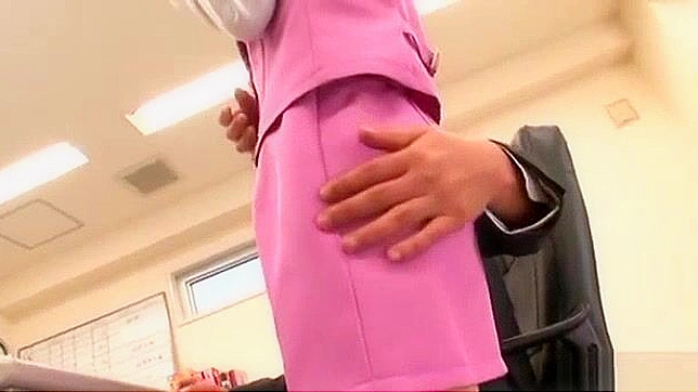 Japanese Office Lady Gets Drilled with Blowjob and Fist