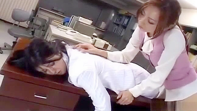 Japanese Lesbian Office Lady Strap On Sex