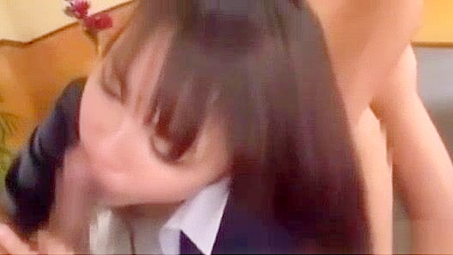 Japanese Office Lady in Stockings Gets Double penetration by Two Guys
