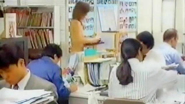 Japanese Office Lady's Public Naughty Act with Big Butt and Tits