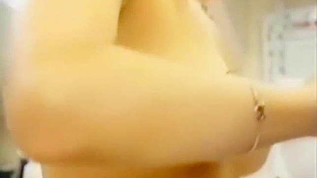 Japanese Office Lady's Public Naughty Act with Big Butt and Tits