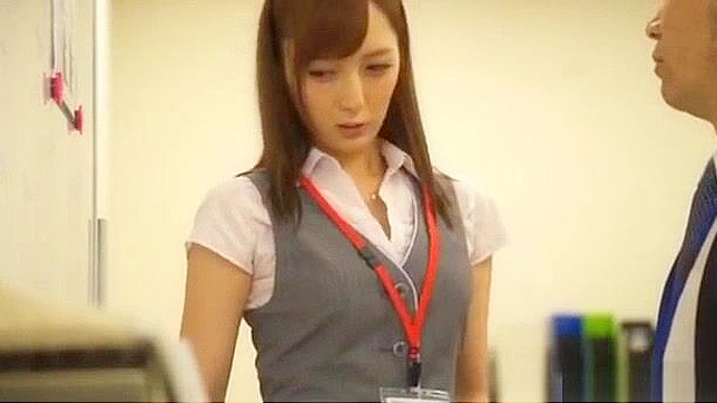 Japanese MILF with Small Tits Gets Cunnilingus in the Office