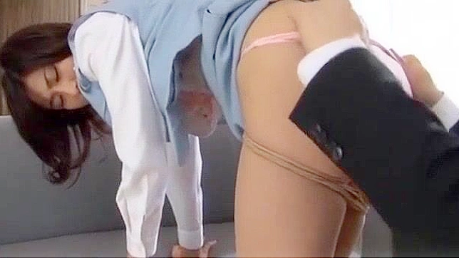 Japanese Office Lady Gets Naughty in Stockings Blowjob Handjob Porn Video