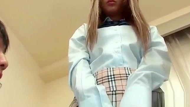 Japanese Teen Blows Office Lady in College
