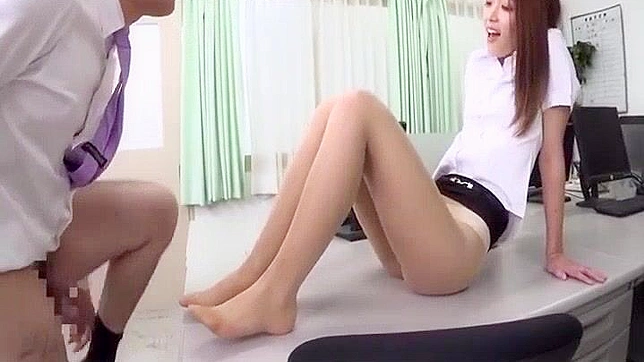 Japanese Office Lady's Foot Fetish in Uncensored  Lingerie