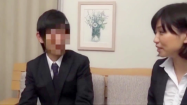 Japanese Office Lady Returns with Hairy Cunnilingus in Lingerie