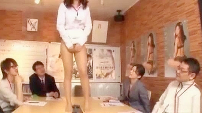Japanese Office Fetish - Stocking Masturbation Caught on Camera