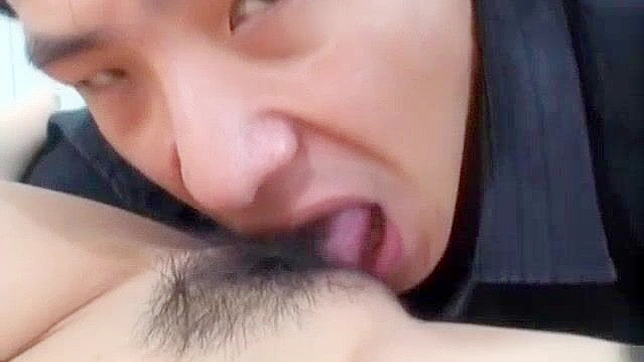Japanese Office Lady Blows Big Fat Cock, Cums Hard on Camera