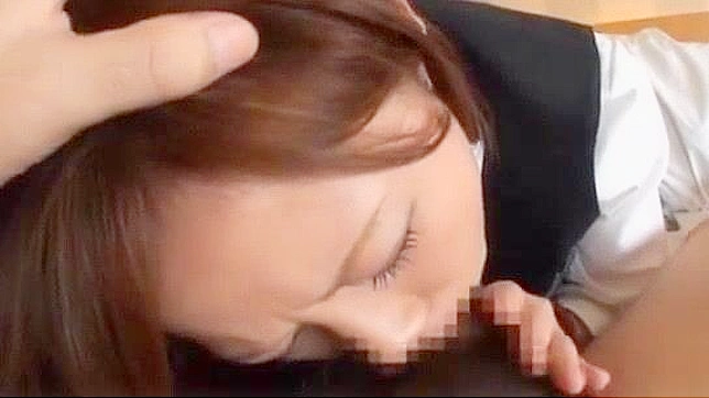 Japanese Office Girl's Wild Sex Romp in Lingerie and Stockings