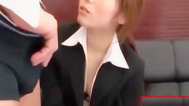 Japanese Office Lady in Stockings Gets Cunnilingus & Fingering