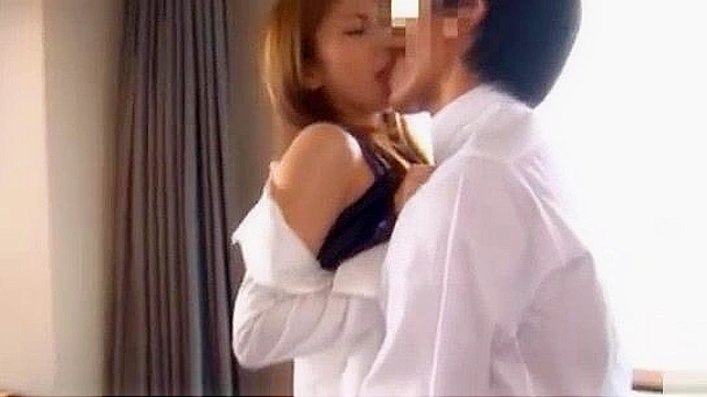 Japanese Office Lady's Wild Sexcapades with Big Tits and Stockings