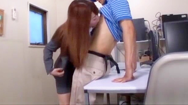 Japanese Milf Gets Banged in the Office with Cream Pie and Fisting