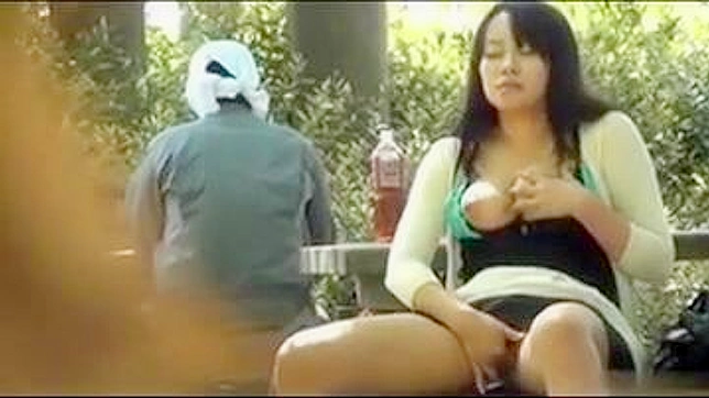 Exclusive: Asian Babe Sensually Plays in Public for your Pleasure