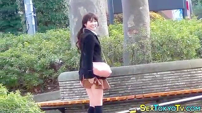 Watch hottest Asian cutie pull up her sinful skirt for explicit display