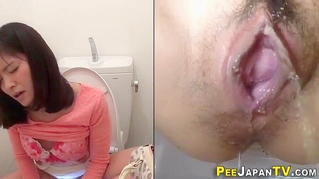 Public Toilet Masturbation and Urination by Horny Asian Woman  XXX Action